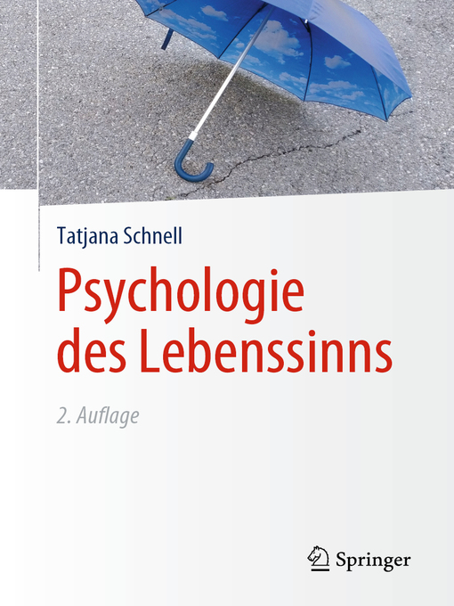 Title details for Psychologie des Lebenssinns by Tatjana Schnell - Available